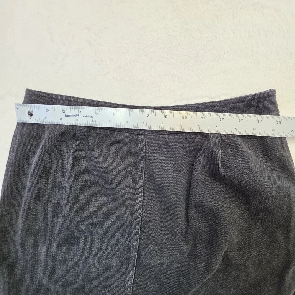 DKNY Jeans Black Denim Mini Skirt Womens Vintage Y2K Cotton Size 10